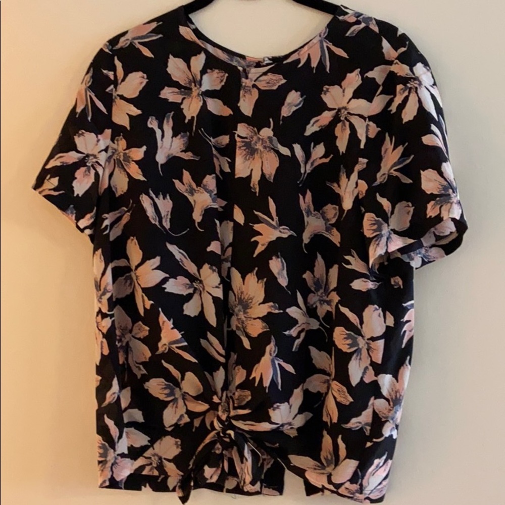 Madewell silk floral blouse